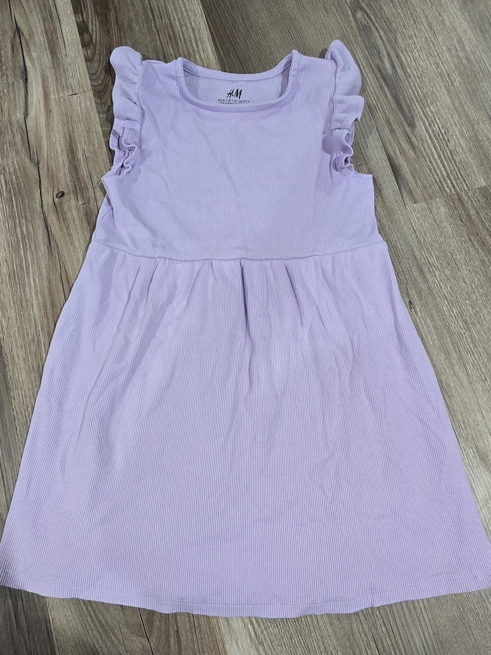H&M Lilac Ruffle Sleeve Casual Dress